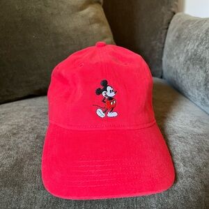 Disney Red Mickey Mouse Baseball Hat
